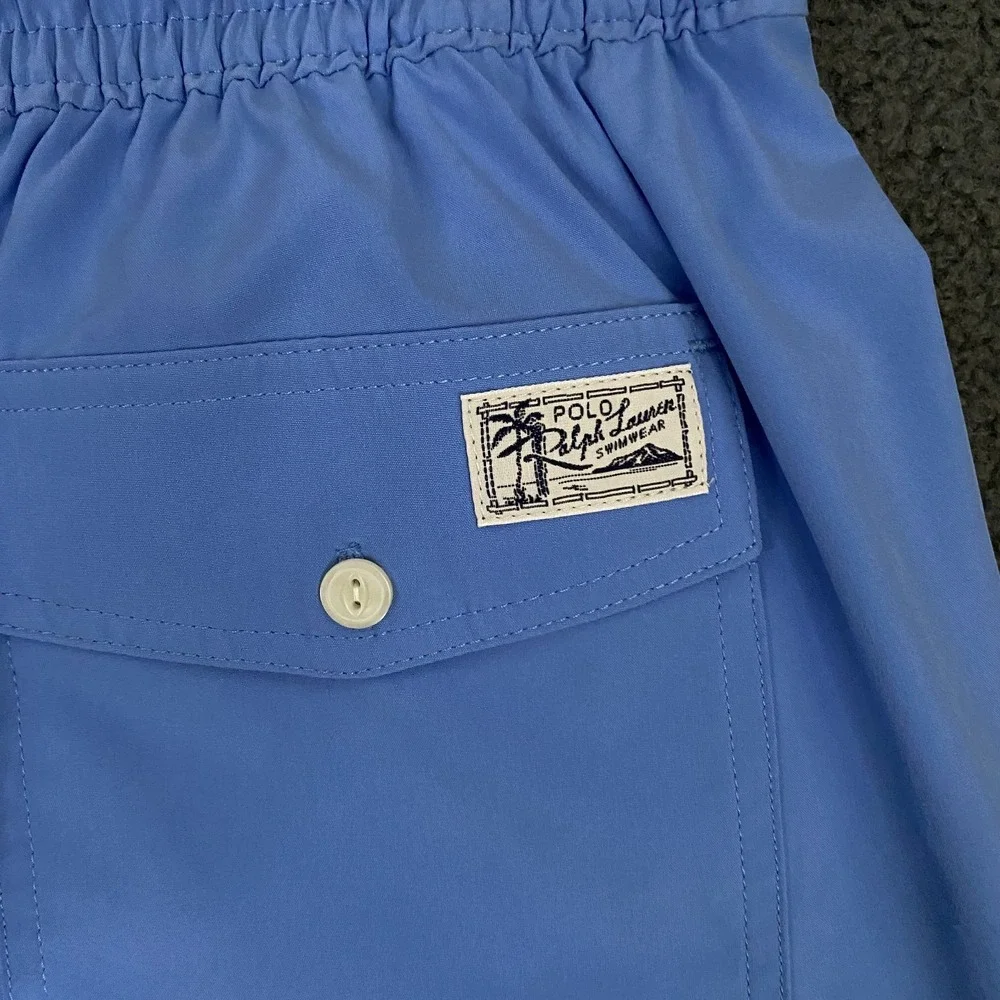 Polo Ralph Lauren 5.75 Inch Traveler Classic Swim Trunk Men XL Blue Pony Stretch